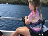 Young guest enjoying the view from Mowana Yacht