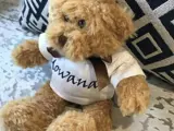 Stuffed teddy bear wearing tiny Mowana tee shirt
